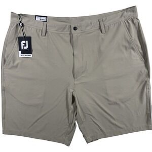 Footjoy FJ Performance Lightweight Golf Shorts Men's 42 Khaki Flat Front 9" NEW